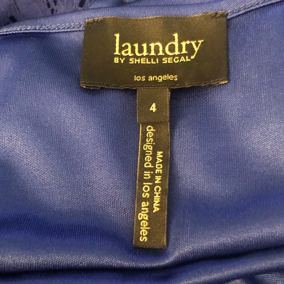 Laundry by Shelli Segal Vibrant Blue Lace Dress - Picture 7 of 9